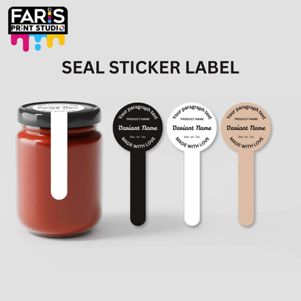 Printable Tamper Seal Sticker Label Design, Handmade Seal Sticker, Lollipop Shape Label, Homemade Jar Seal Sticker