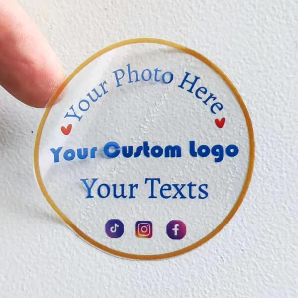Personalized Transparent Stickers | Custom Clear Label Printing for Branding & Decoration